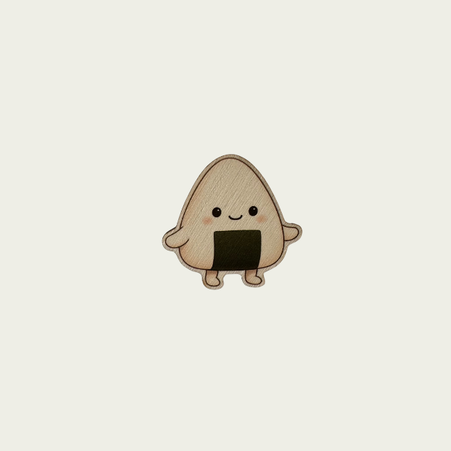 Ricey Onigiri soft-enamel pin badge by Otogo Studio