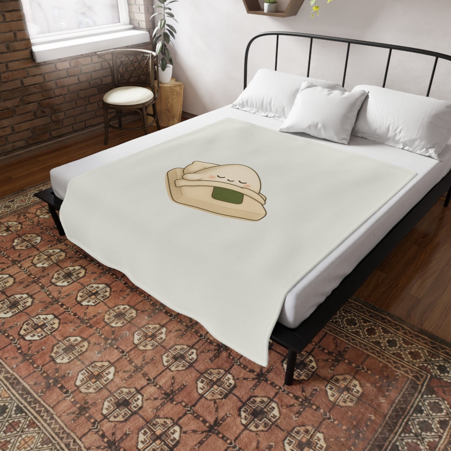 Sleeping Ricey Fleece Blanket