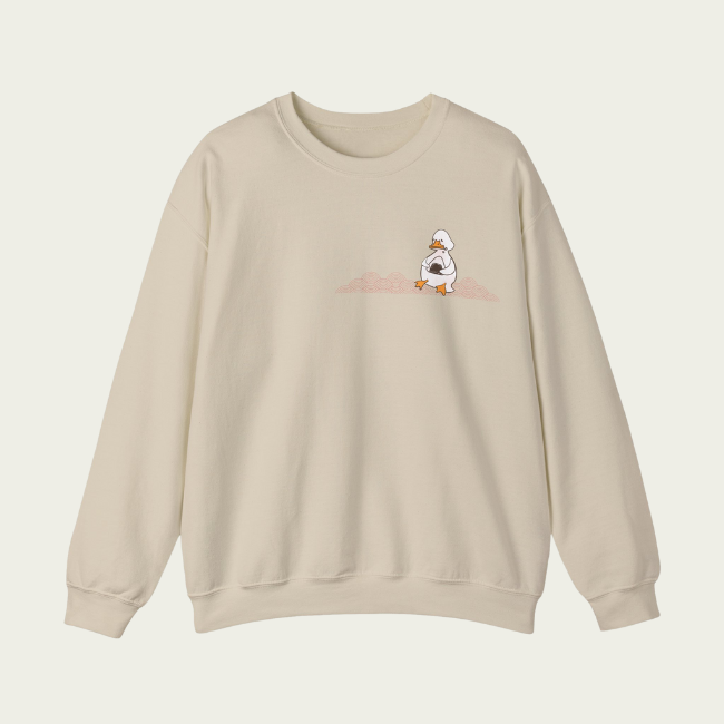 Otogo Happy Duck Unisex Heavy Blend™ Crewneck Sweatshirt