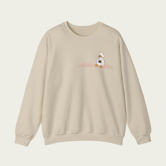 Otogo Happy Duck Unisex Heavy Blend™ Crewneck Sweatshirt